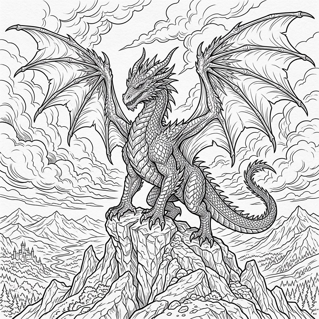 Coloriage Dragon